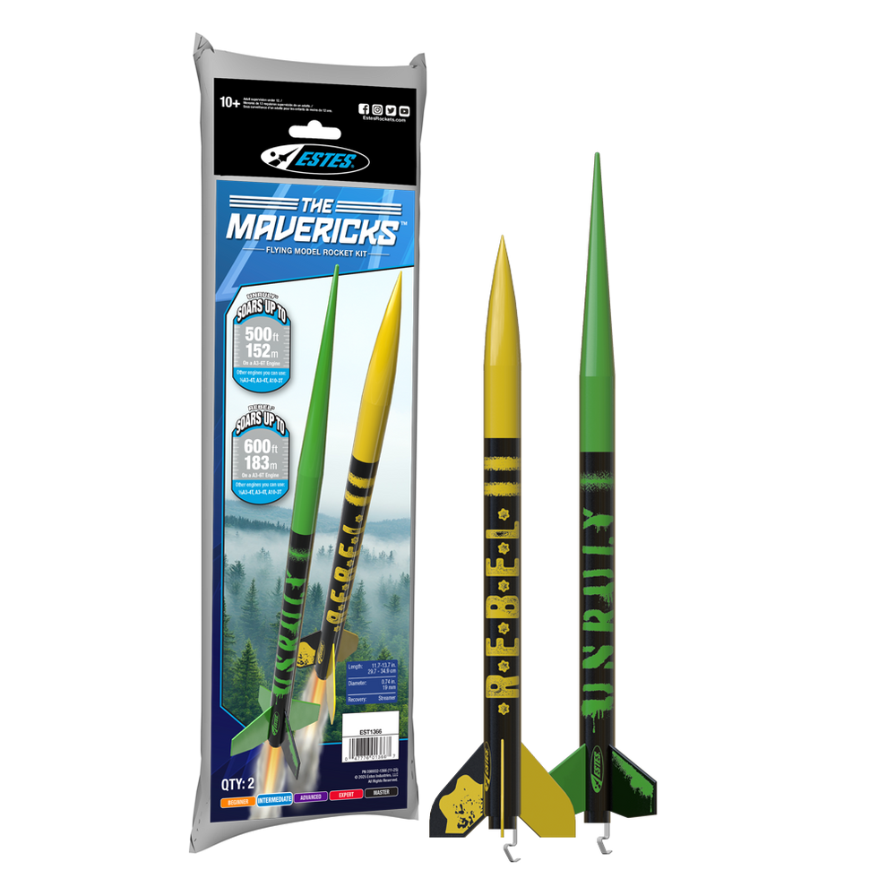 The Mavericks™ Twin Pack Model Rocket Kit | Estes Rockets