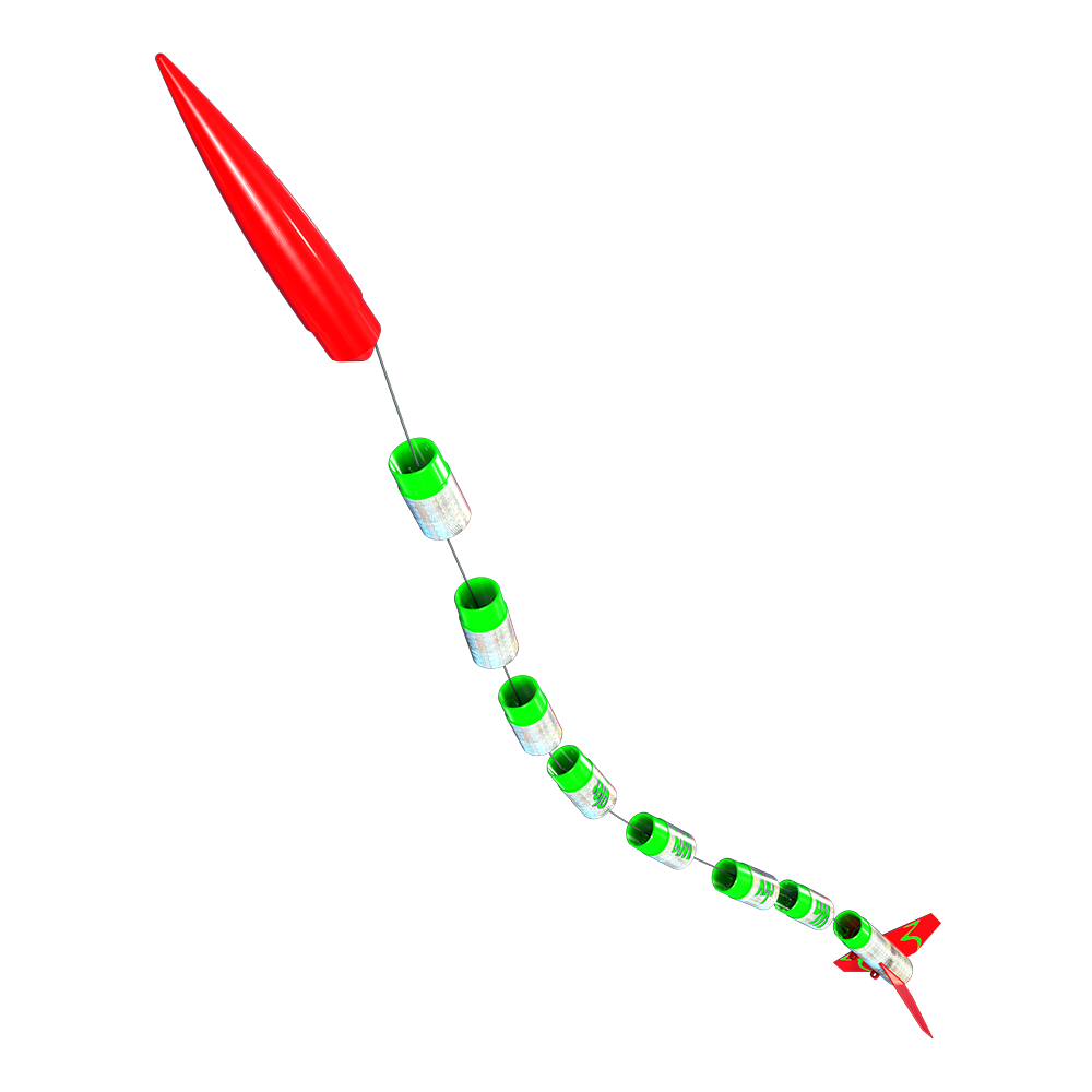 Estes Wacky Wiggler Christmas Themed Model Rocket Tumble Recovery