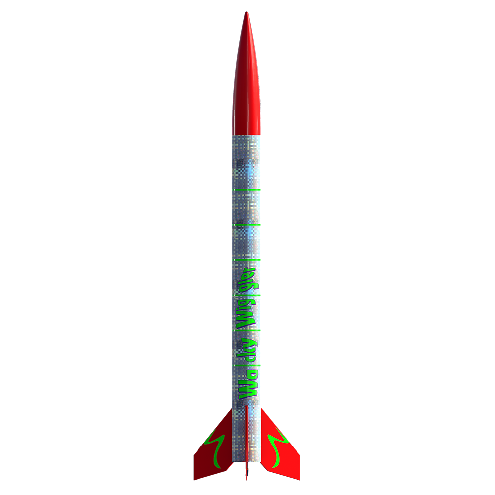 Estes Wacky Wiggler Christmas Themed Model Rocket