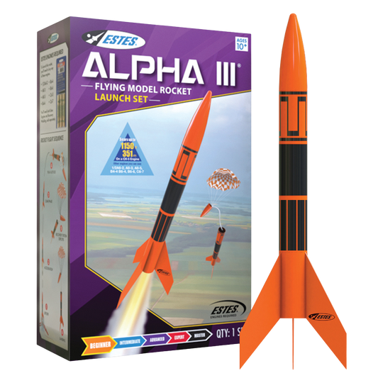 Estes Alpha III Flying Model Rocket Launch Set for Beginners