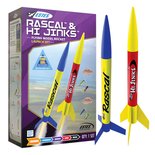 Estes Rascal & HiJinks Flying Model Rocket Launch Set