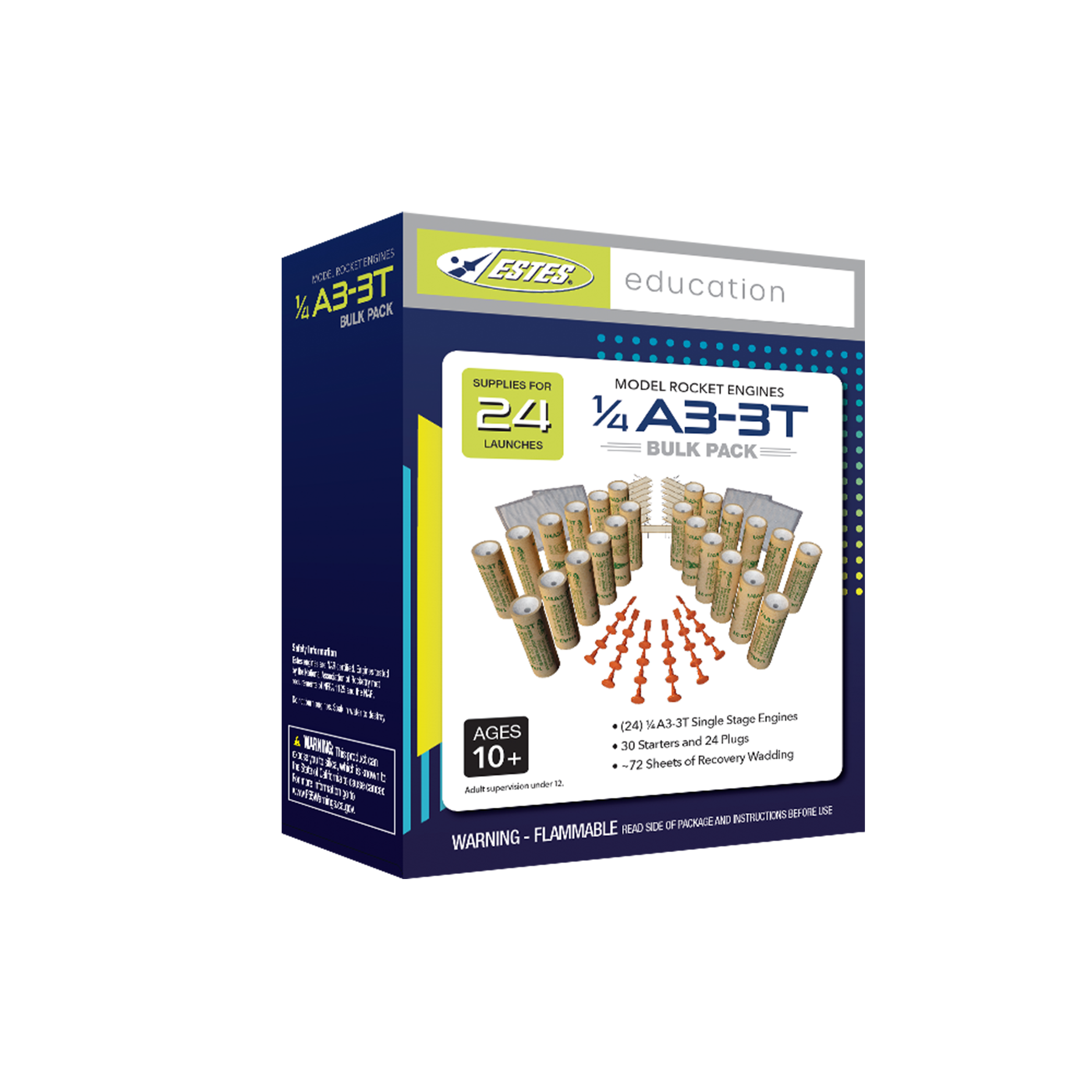 Estes 1/4A3-3T Model Rocket Engine Bulk Pack