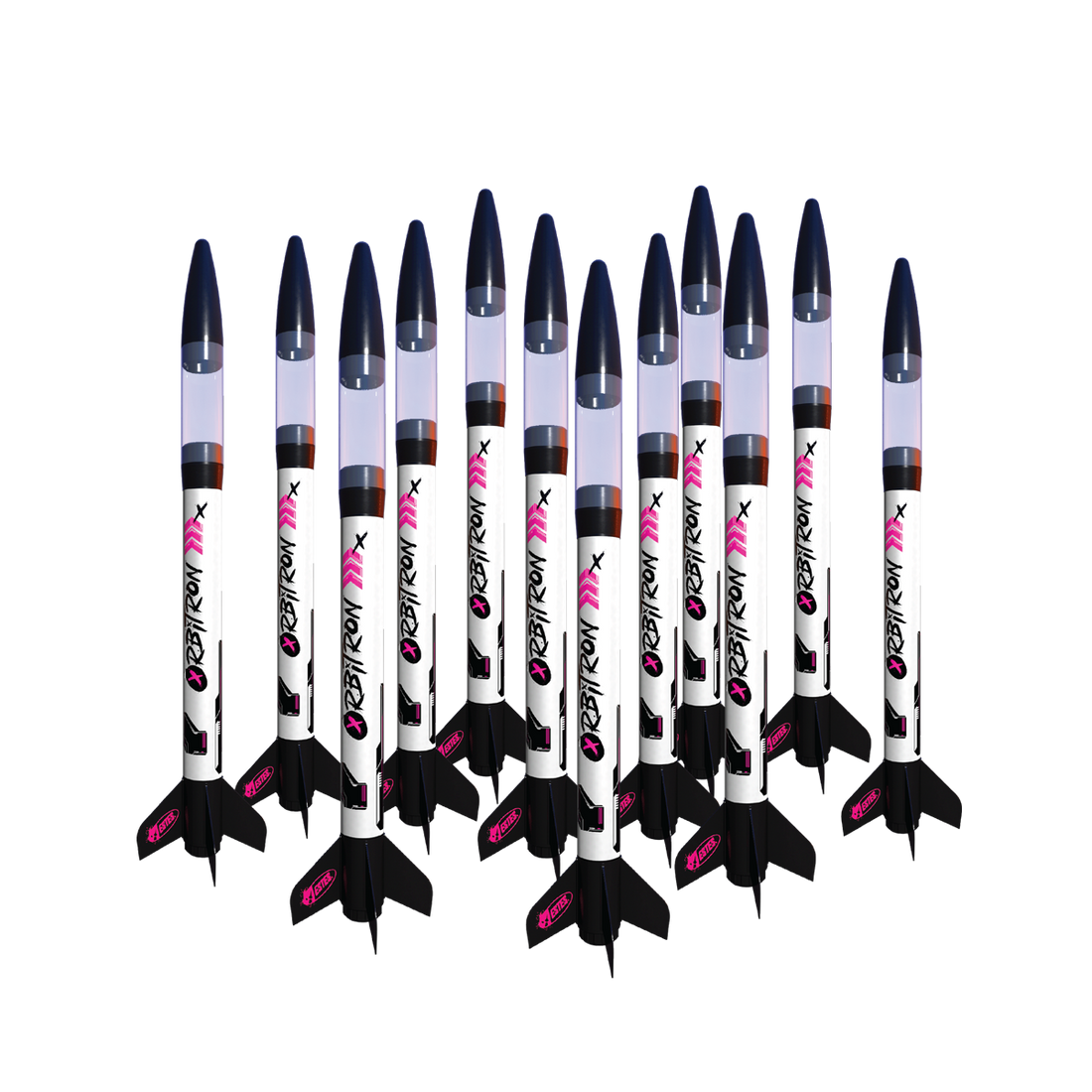 Orbitron™ Bulk Pack - 12 Futuristic Model Rocket Kits for Classrooms ...