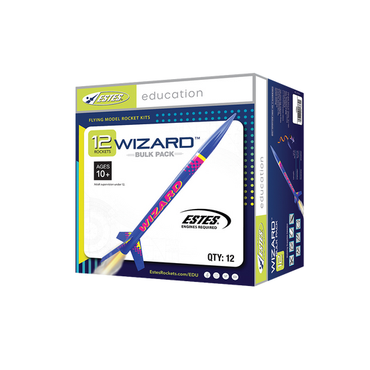 Estes Wizard Bulk Pack of 12 Flying Model Rockets