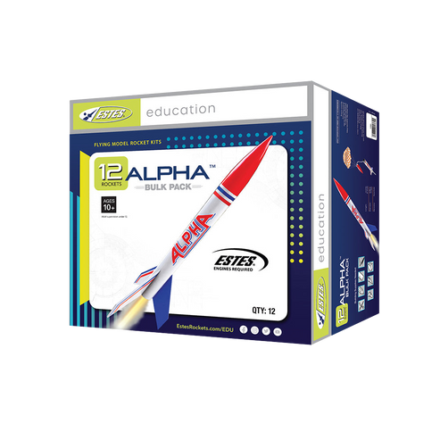 Alpha® Bulk Pack (12 pk) - Classic Estes Rocket Kit for STEM Learning ...