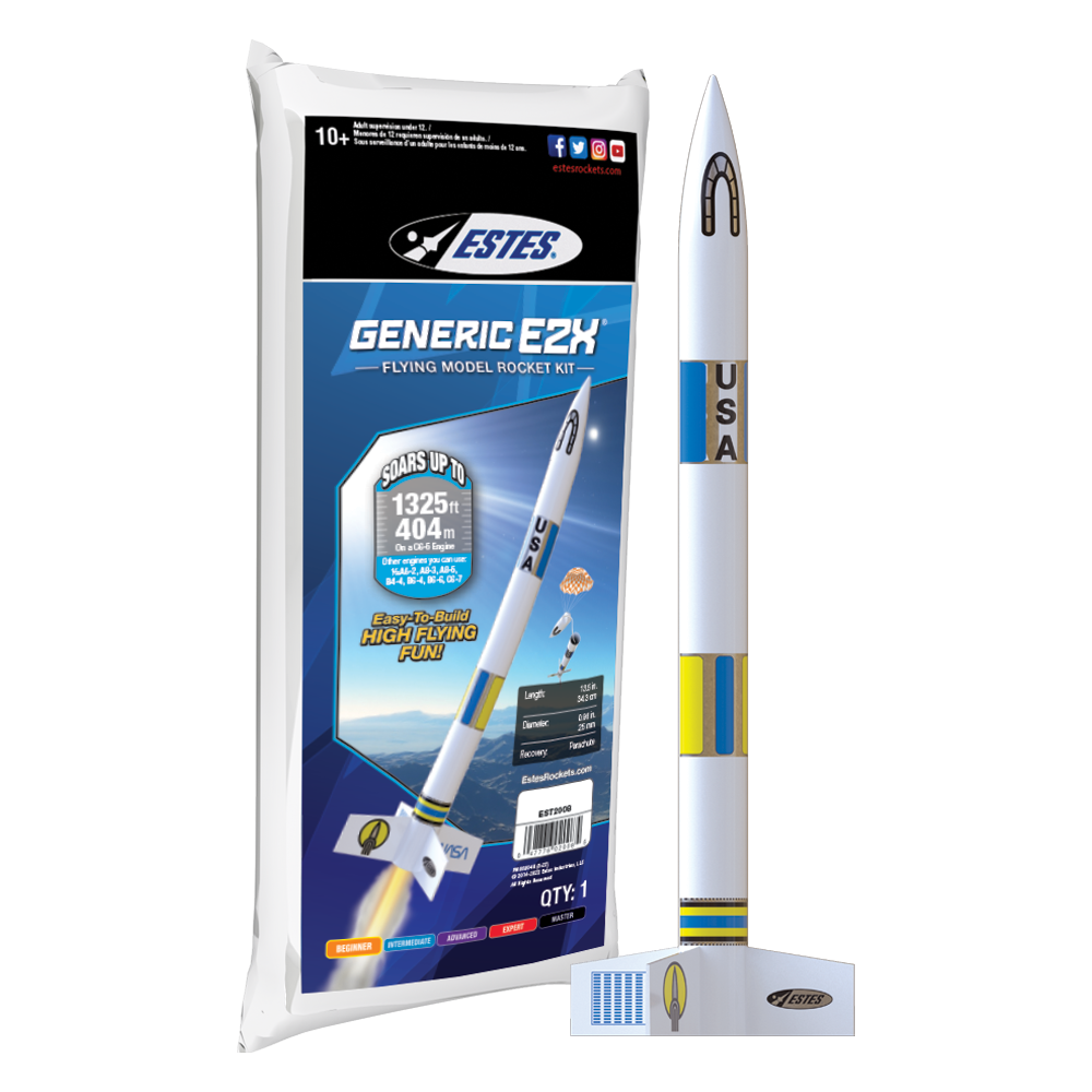 Estes Generic E2X Flying Model Rocket Kit
