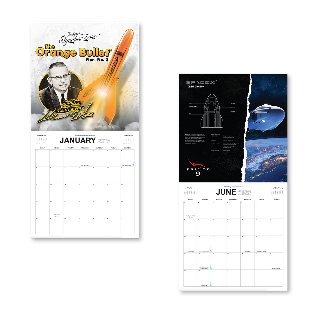 Estes Rockets 2025 Calendar - Inside