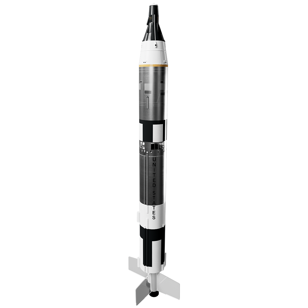Estes Gemini Titan Model Rocket with Clear Flight Fins