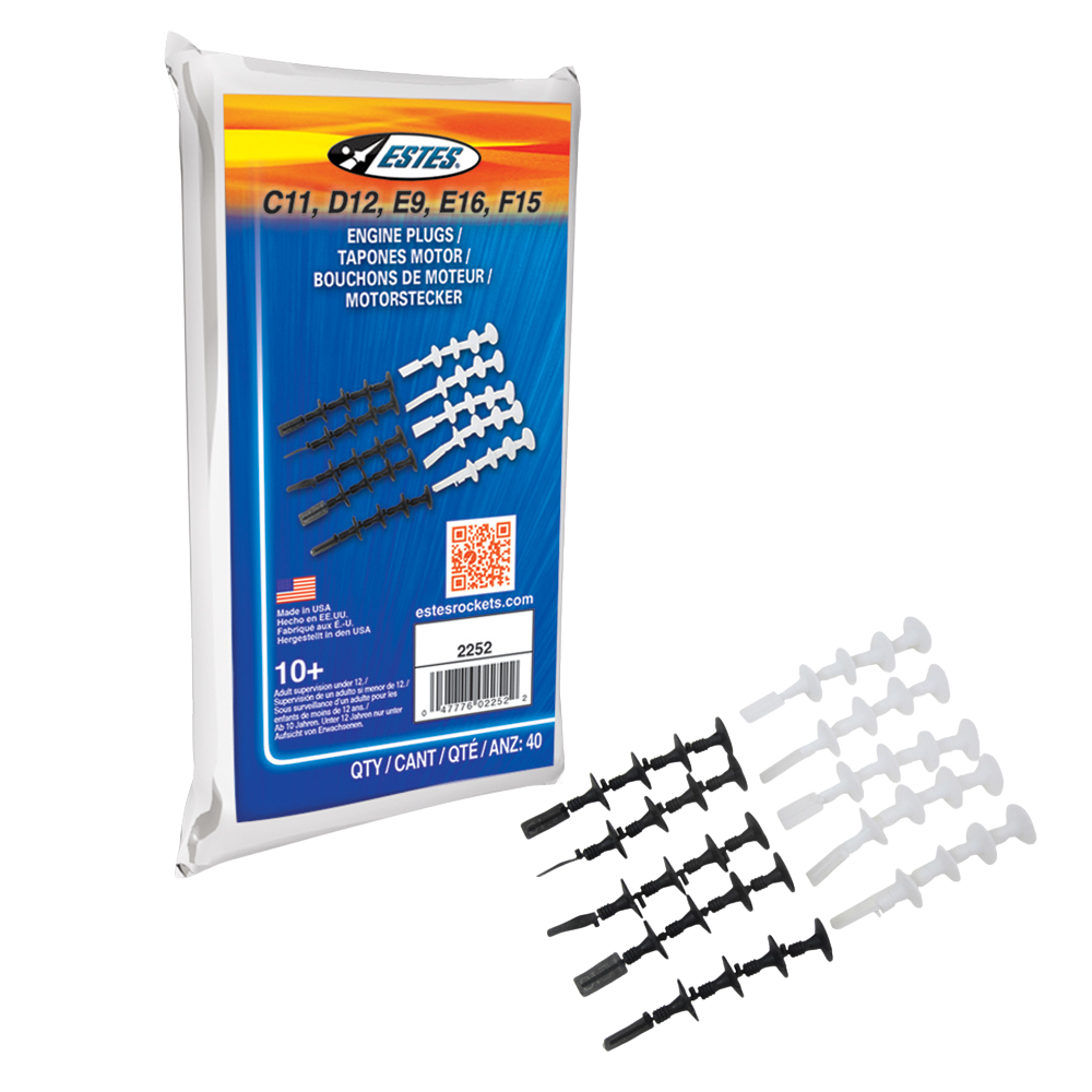 Plug Motor Model Rockets Plugs for Large Engines (40 pack) - Model Rocket Accessories | Estes ...