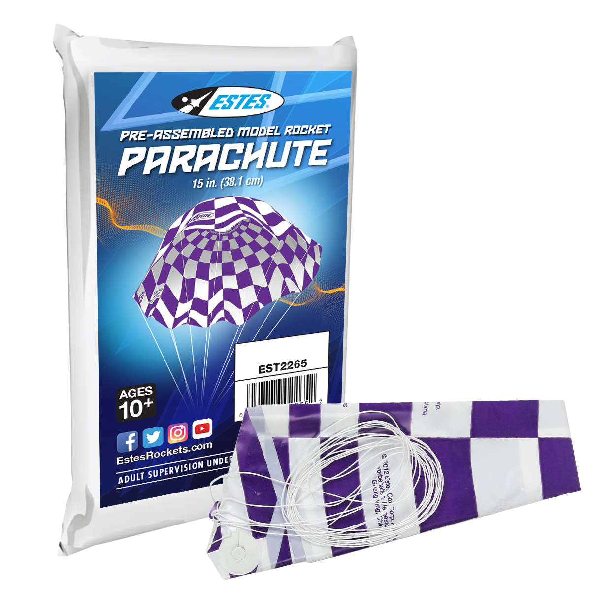 Parasheet Rockets Parachutes & Shock Cords - Model Rocket Recovery Equipment | Estes Rockets