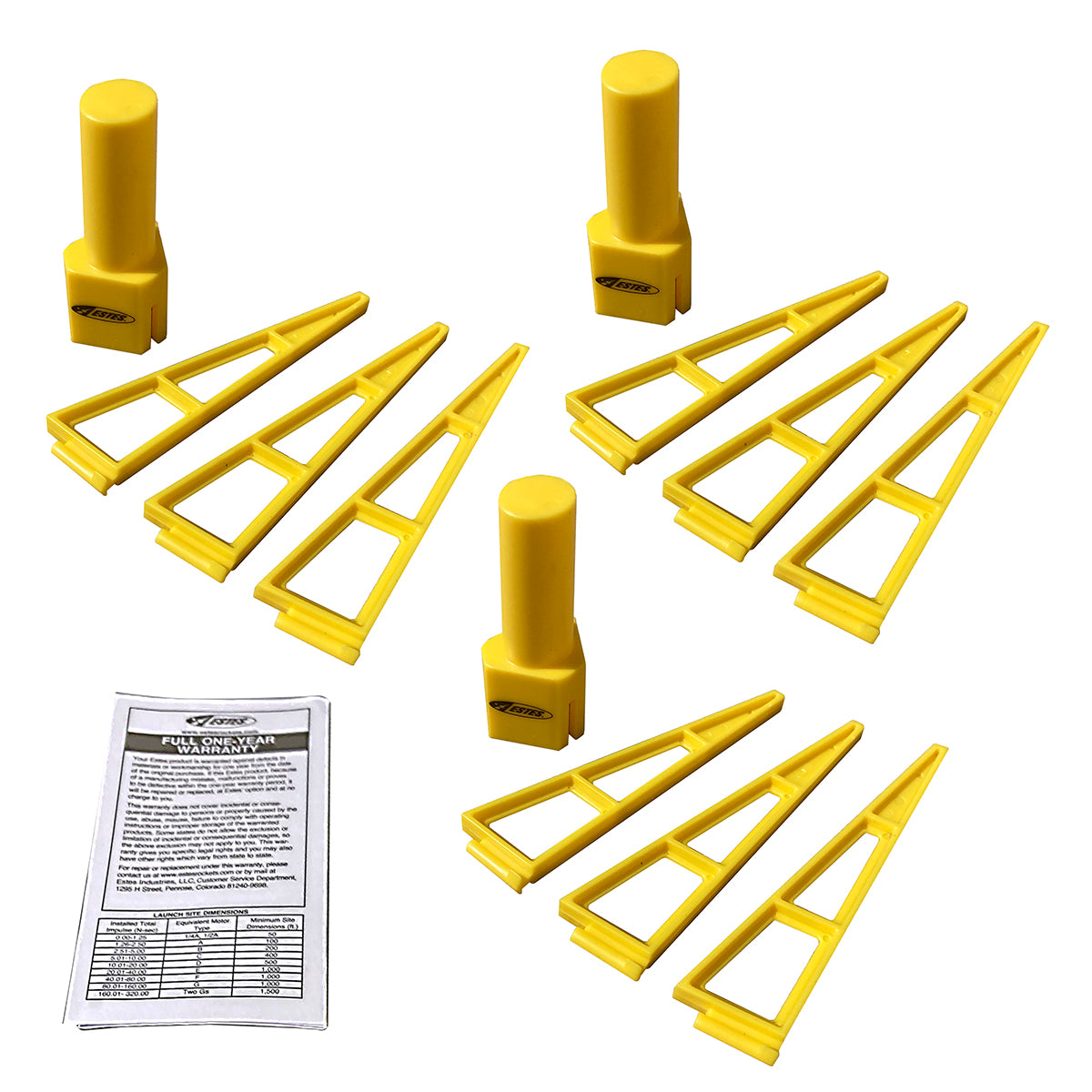 Estes Model Rocket Display Stand Parts for Mini 13mm Engine Rockets - 3 Pack 
