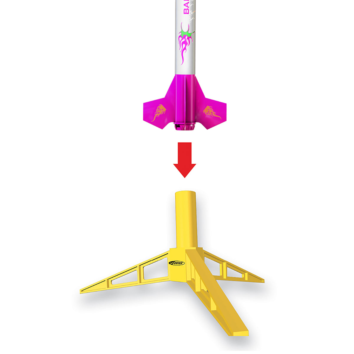 Estes Model Rocket Display Stand for Mini 13mm Engine Rockets - How To Display