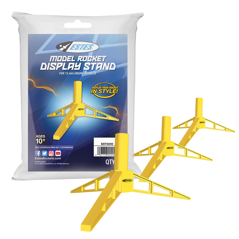 Estes Model Rocket Display Stand for Mini 13mm Engine Rockets - 3 Pack 