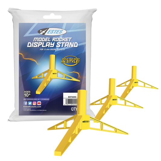 Estes Model Rocket Display Stand for Mini 13mm Engine Rockets - 3 Pack 