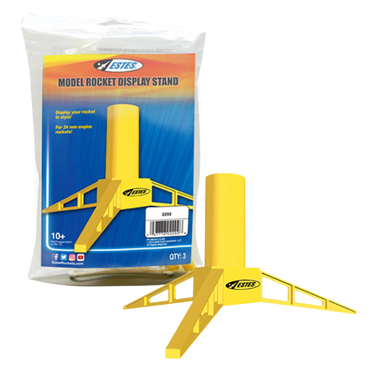 Model Rocket Display Stand for C11, D & E engine sizes