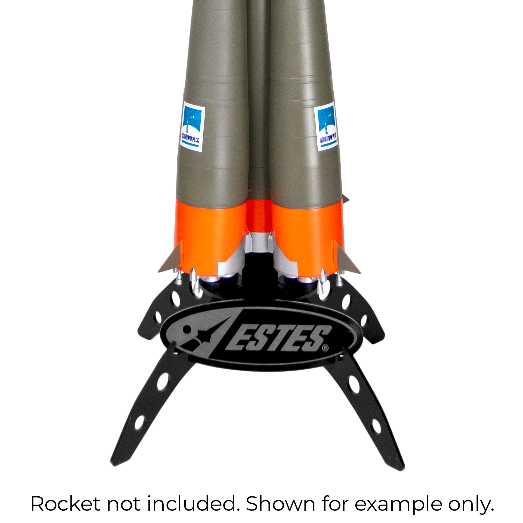 Estes Premier Rocket Display Stand - Shown with the Estes Soyuz for example only, rocket not included