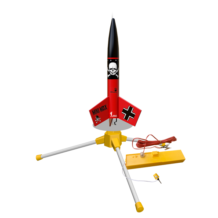 Min8i Rockets Mini Der Red Max™ Launch Set - Compact Rocket, Big Thrills | Estes Rockets