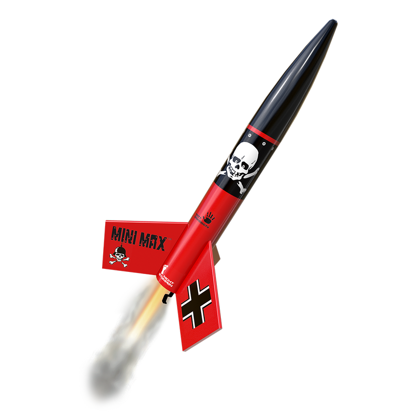 Min8i Rockets Mini Der Red Max™ Launch Set - Compact Rocket, Big Thrills | Estes Rockets