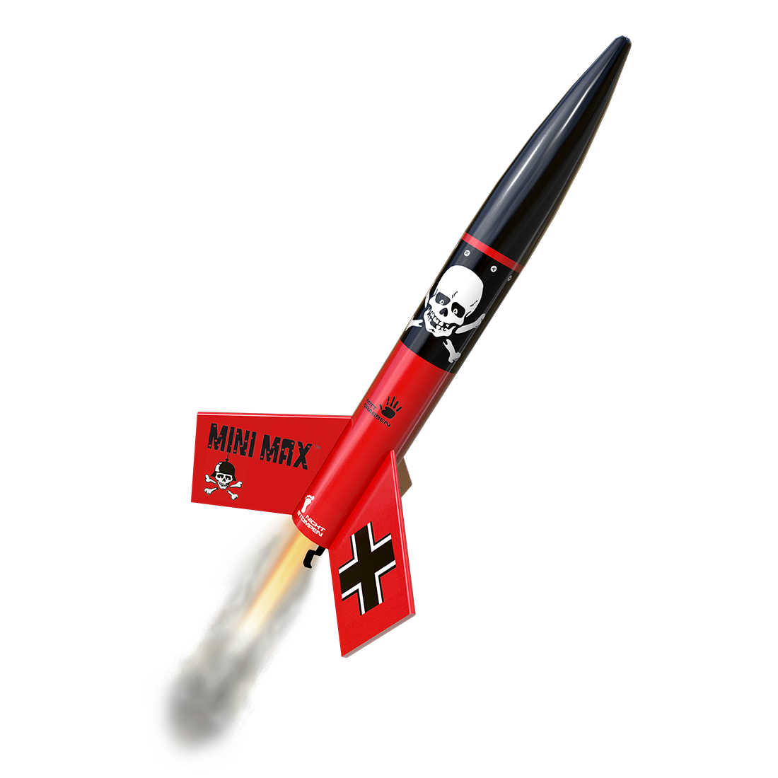 Estes Mini Der Red Max Model Rocket Flame