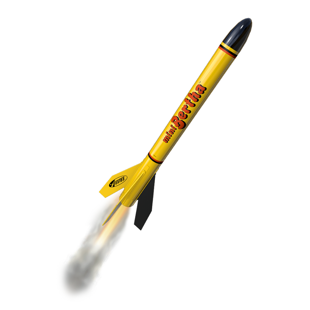 Min8i Rockets Mini Bertha™ Launch Set - Beginner Model Rocket Kit | Estes Rockets