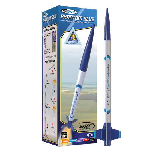 Estes Phantom Blue Flying Model Rocket Kit for Beginners 