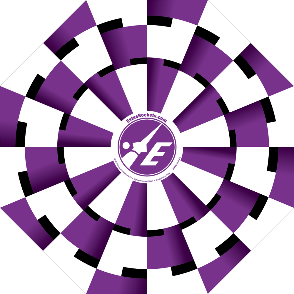 Estes 15 inch Purple Rip Stop Nylon Parachute for Model Rockets