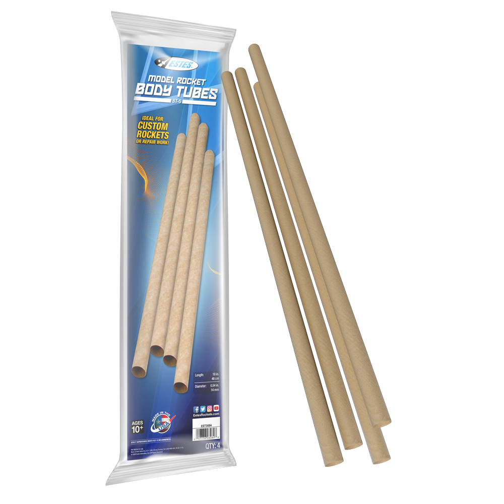 Pack of 4 BT-5 Model Rocket Body Tubes