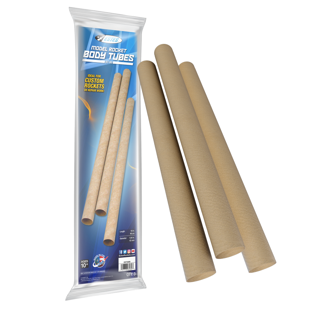 BT-60 Model Rocket Body Tubes - 3 Pack | Estes Rockets