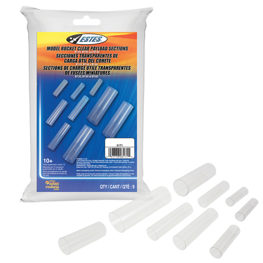 Estes Clear Payload Section Assortment for Model Rockets