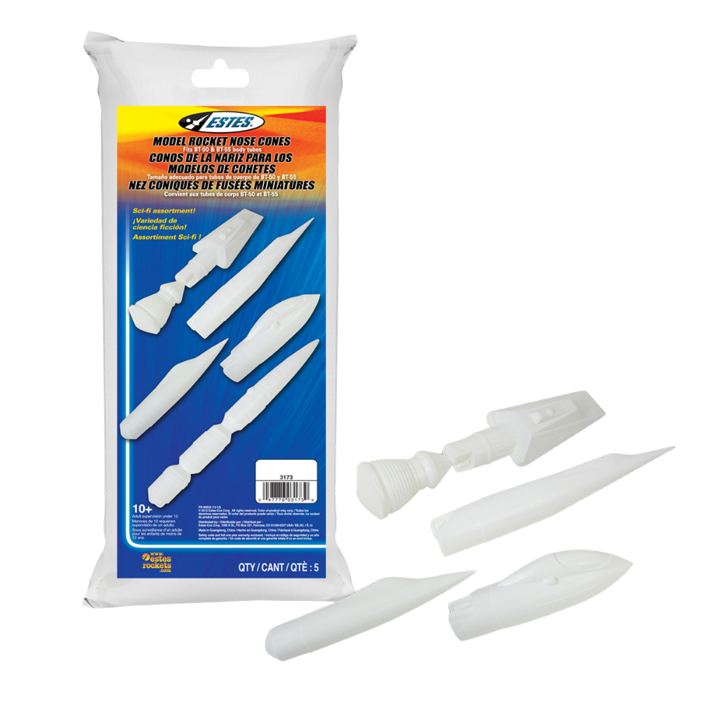Estes Sci-fi Themed Nose Cones for Model Rockets