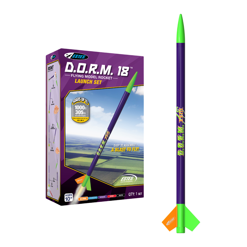 Estes D.O.R.M. 18™ Launch Set Model Rocket Kit for Beginners