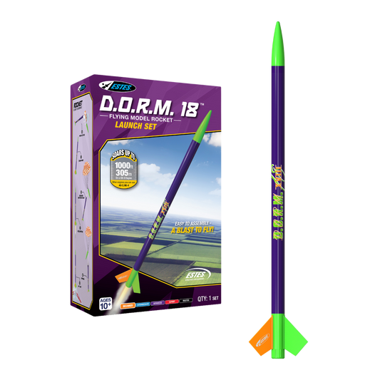 Estes D.O.R.M. 18™ Launch Set Model Rocket Kit for Beginners