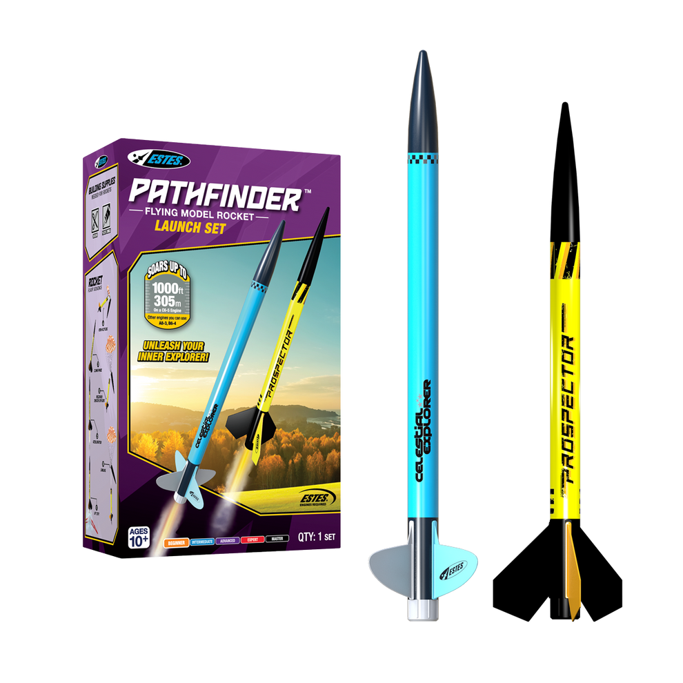 Pathfinder Rockets Fireworks Pathfinder™ Launch Set - Build & Launch 2 Beginner Rockets | Estes Rockets