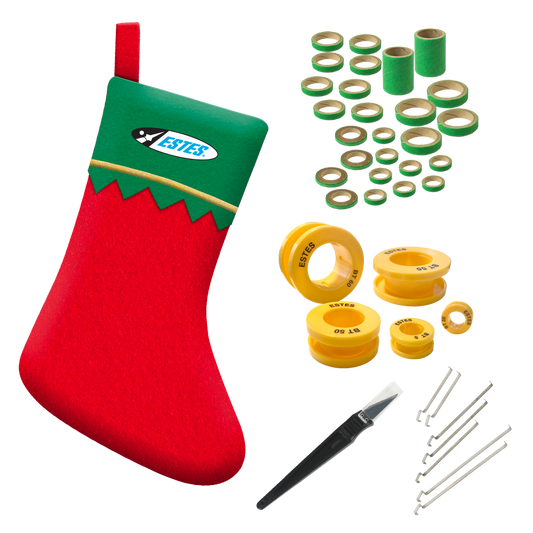 Estes Builders Holiday Stocking Bundle of Model Rocket Building Tools and Accessories