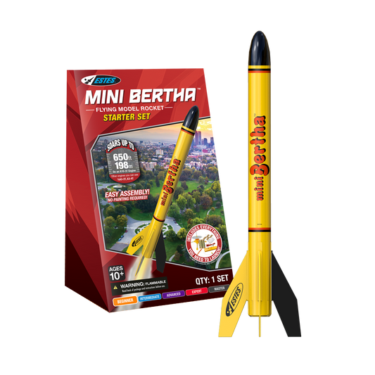 Estes Mini Bertha Starter Set Beginner Model Rocket Kit