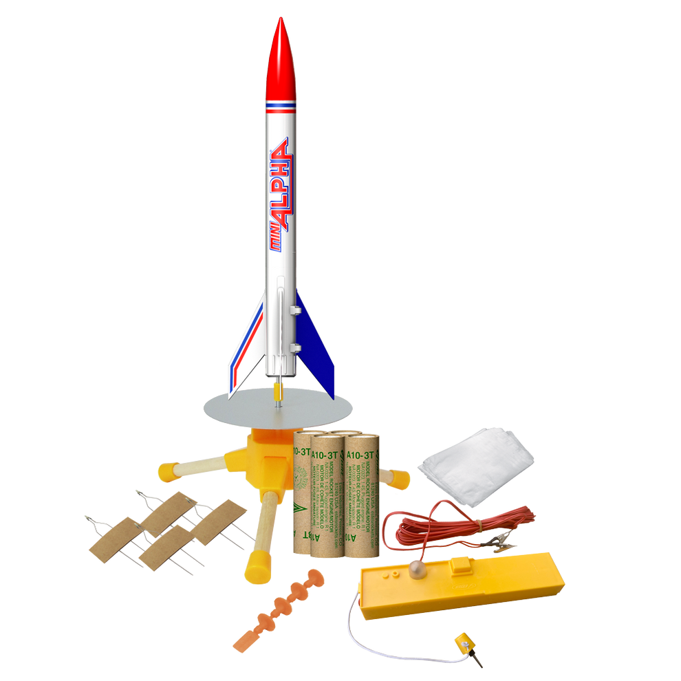 Mini Rocket Switch Setup Mini Alpha™ Starter Set | Beginner Model Rocket Kit | Estes Rockets