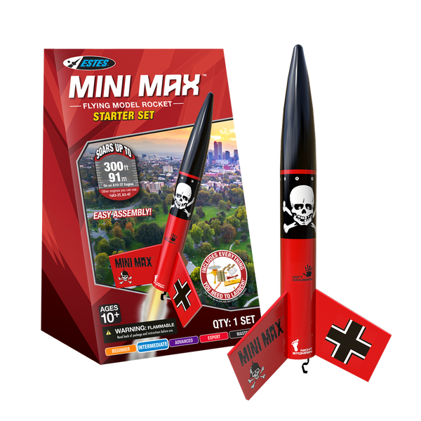 Mini Der Red Max™ Starter Set | Beginner Model Rocket Kit | Estes