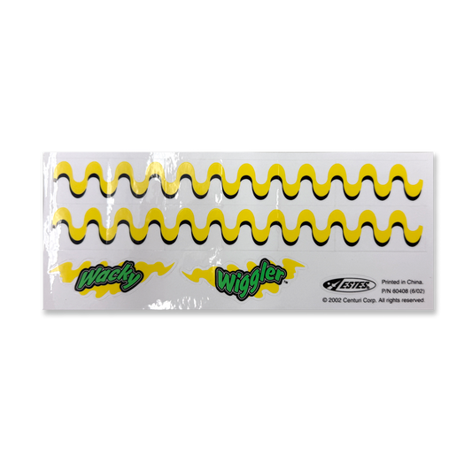 Replacement Decals for the Estes Wacky Wiggler Model Rocket