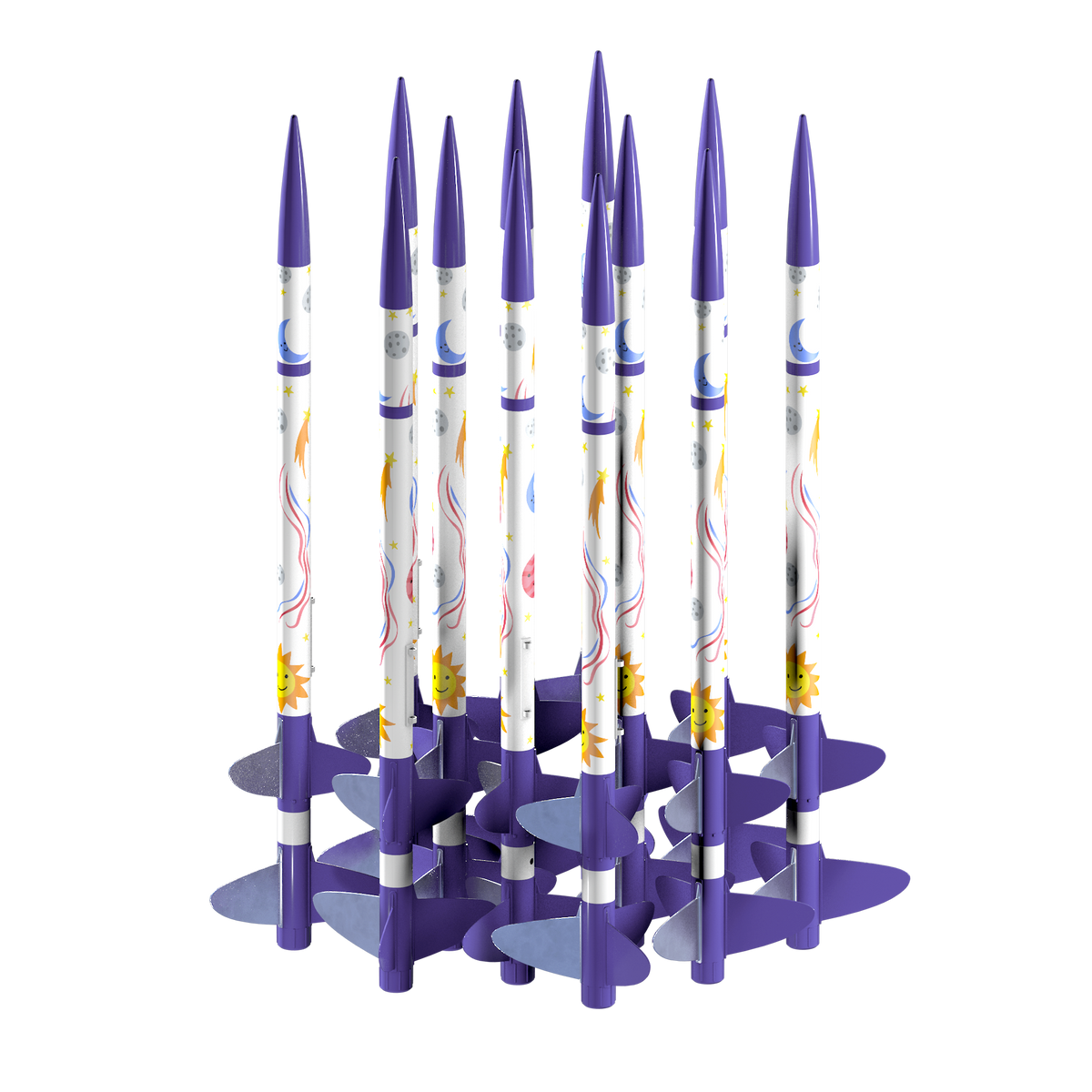Bulk Rockets Cosmic Cascade™ Bulk Pack – 12 Rocket Kits for Classrooms & Groups ...