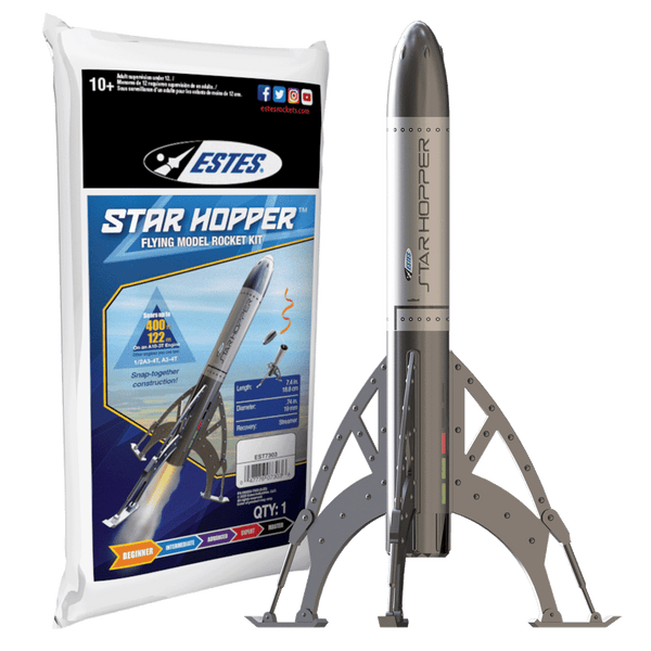 Star Hopper™ Rocket Kit - Retro UFO Inspired Snap-Together Rocket