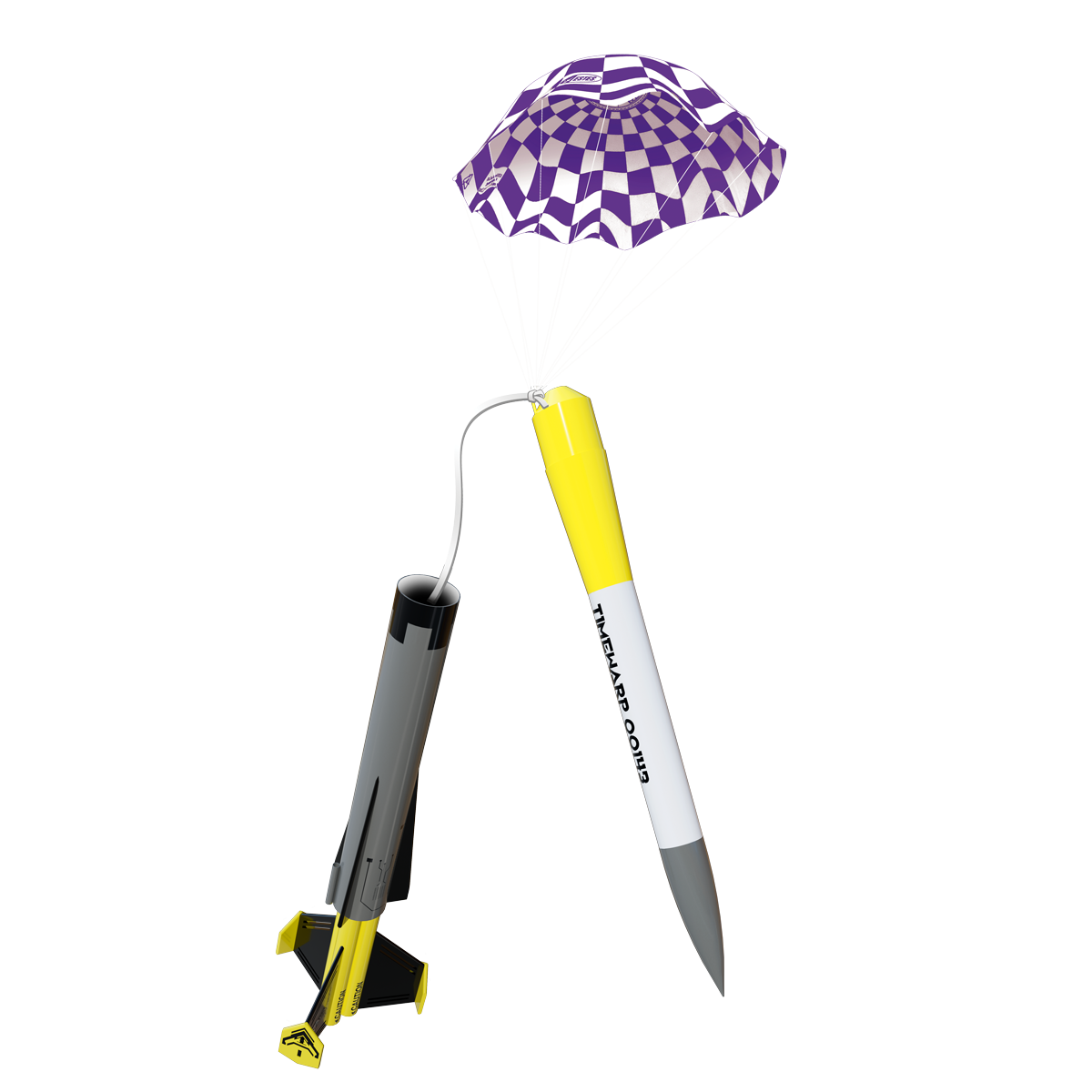 Estes Time Warp Model Rocket Parachute Recovery