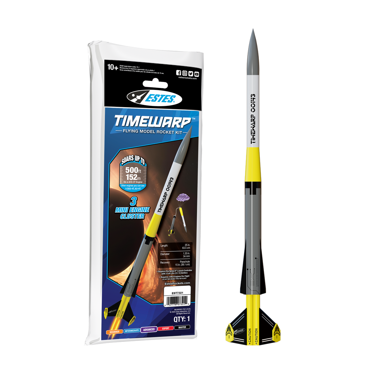 TimeWarp™ Model Rocket - Triple Engine Cluster Power | Estes Rockets