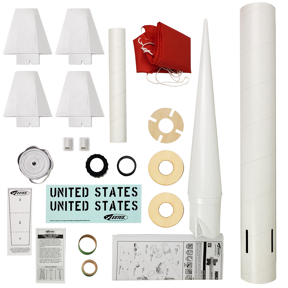 Estes Nike Smoke Pro Series II Rocket Kit Parts