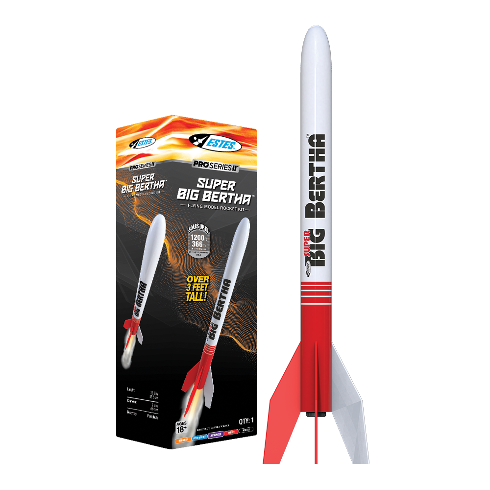 Estes Pro Series II Super Big Bertha Flying Model Rocket Kit