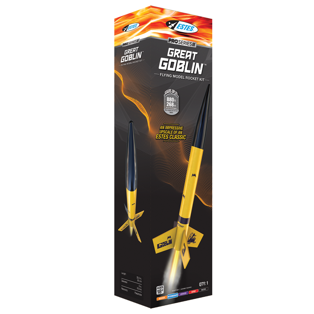 Pro Series II™ Great Goblin - Intermediate Model Rocket Kit | Estes Rockets