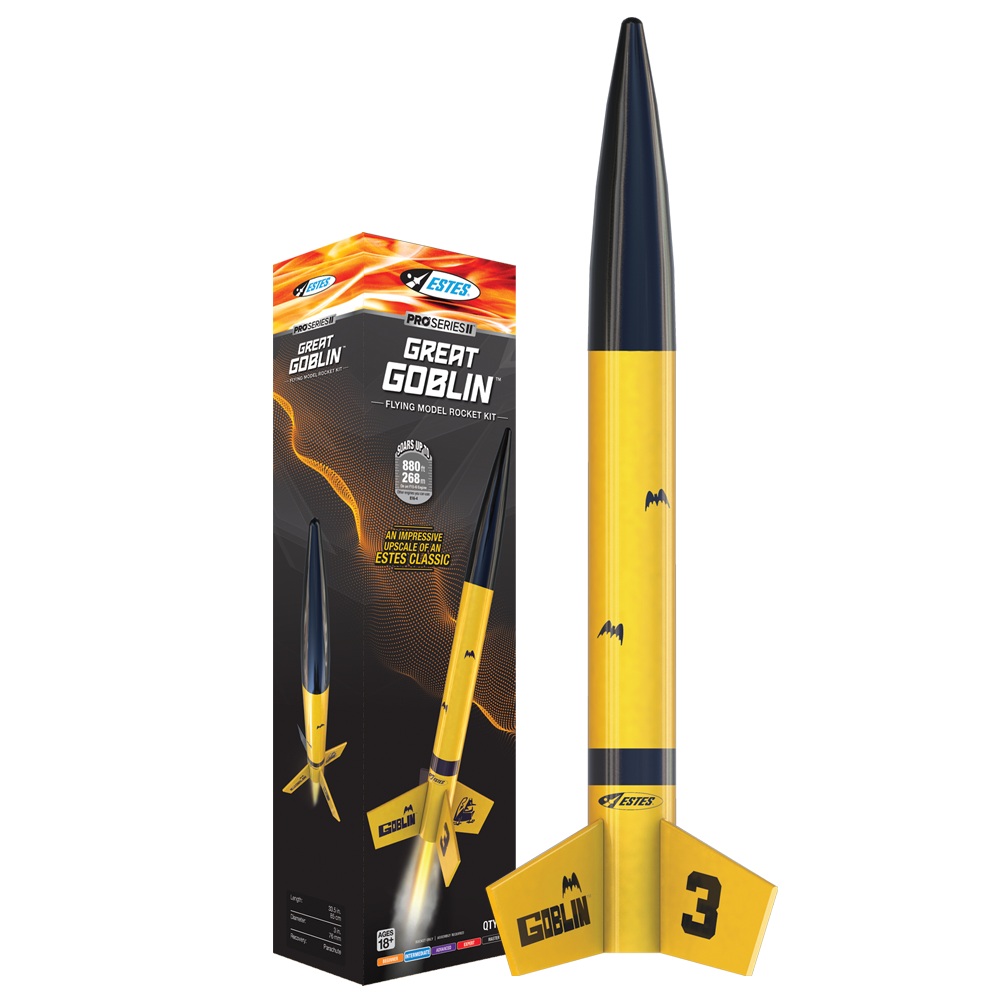 Pro Series II™ Great Goblin - Intermediate Model Rocket Kit | Estes Rockets