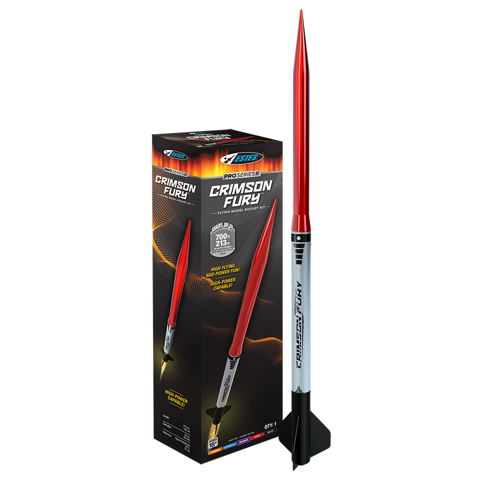 Pro Series II™ Crimson Fury | Advanced 29mm Model Rocket Kit | Estes ...
