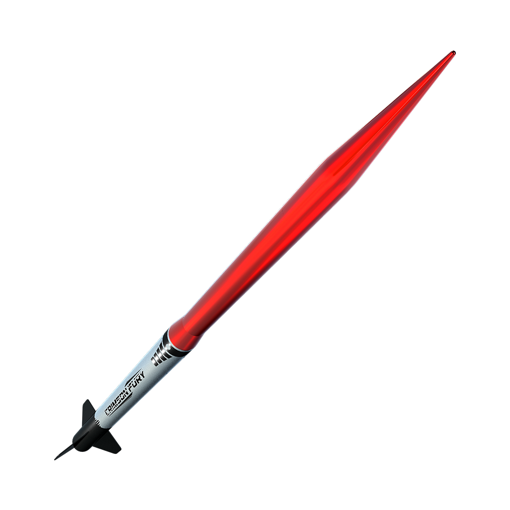 Estes Crimson Fury Red and Silver Model Rocket
