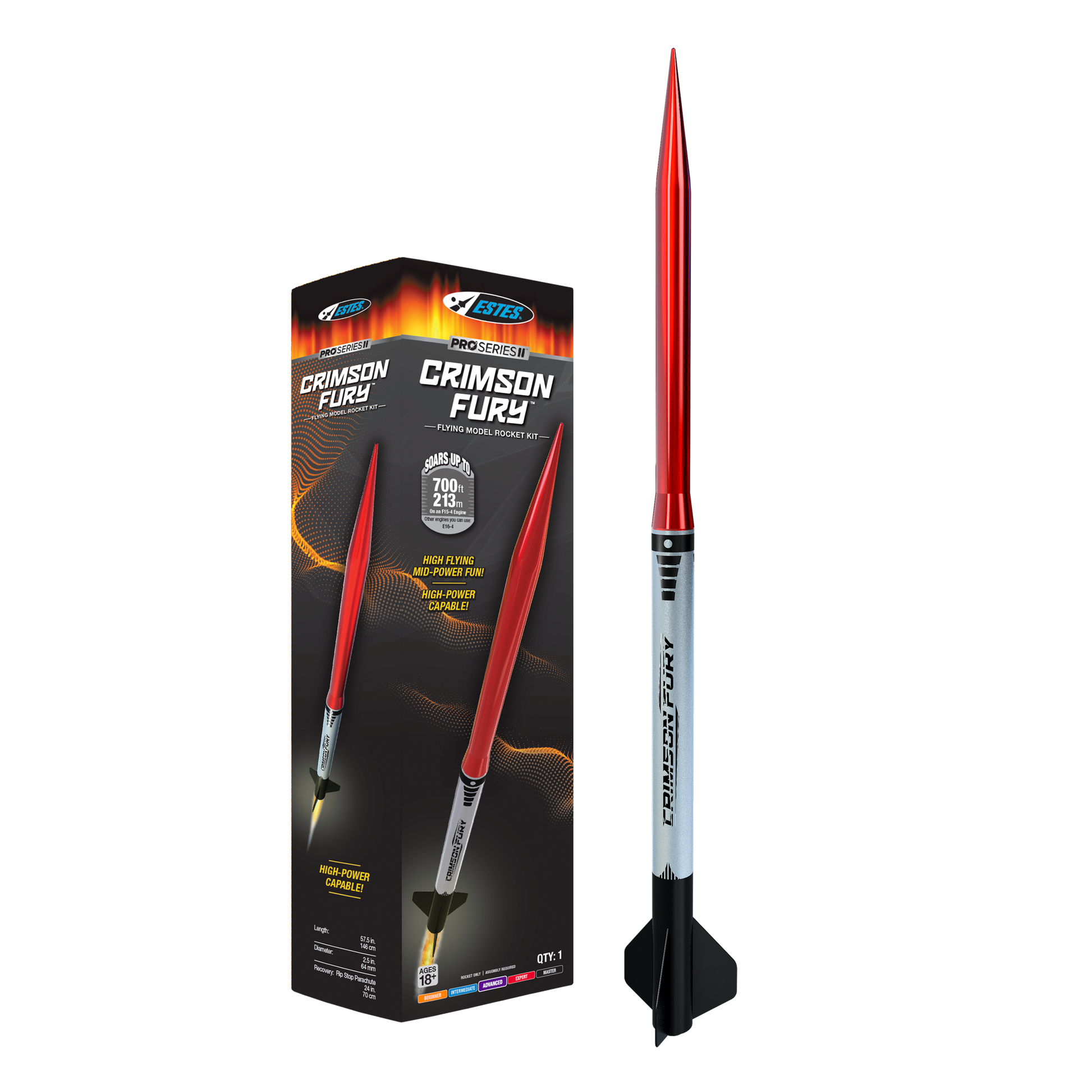 Estes Pro Series II Crimson Fury Model Rocket