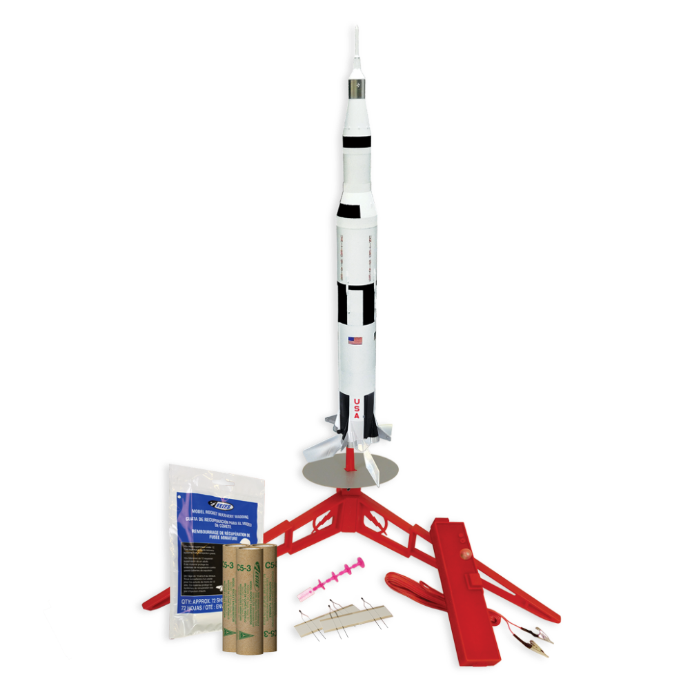 Apollo 11 Anniversary Bundle Featuring the Estes Saturn V Ready-to-Fly Model Rocket